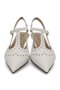 Divine Follie slingback pumps SS25 in perforated leather