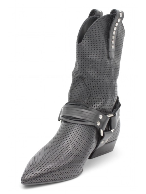 Mimmù Schwarze Sommer-Cowboy-Stiefel - Niedriger Absatz Frühling/Sommer 2025 | Nekst.shoes